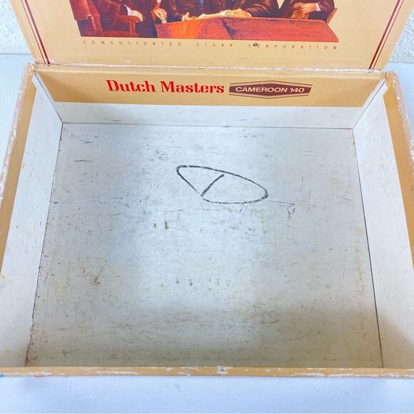 Dutch Masters Vinatge CAMEROON 140 50 Cigars Empty Cardboard Case Flap Box - Picture 4 of 5